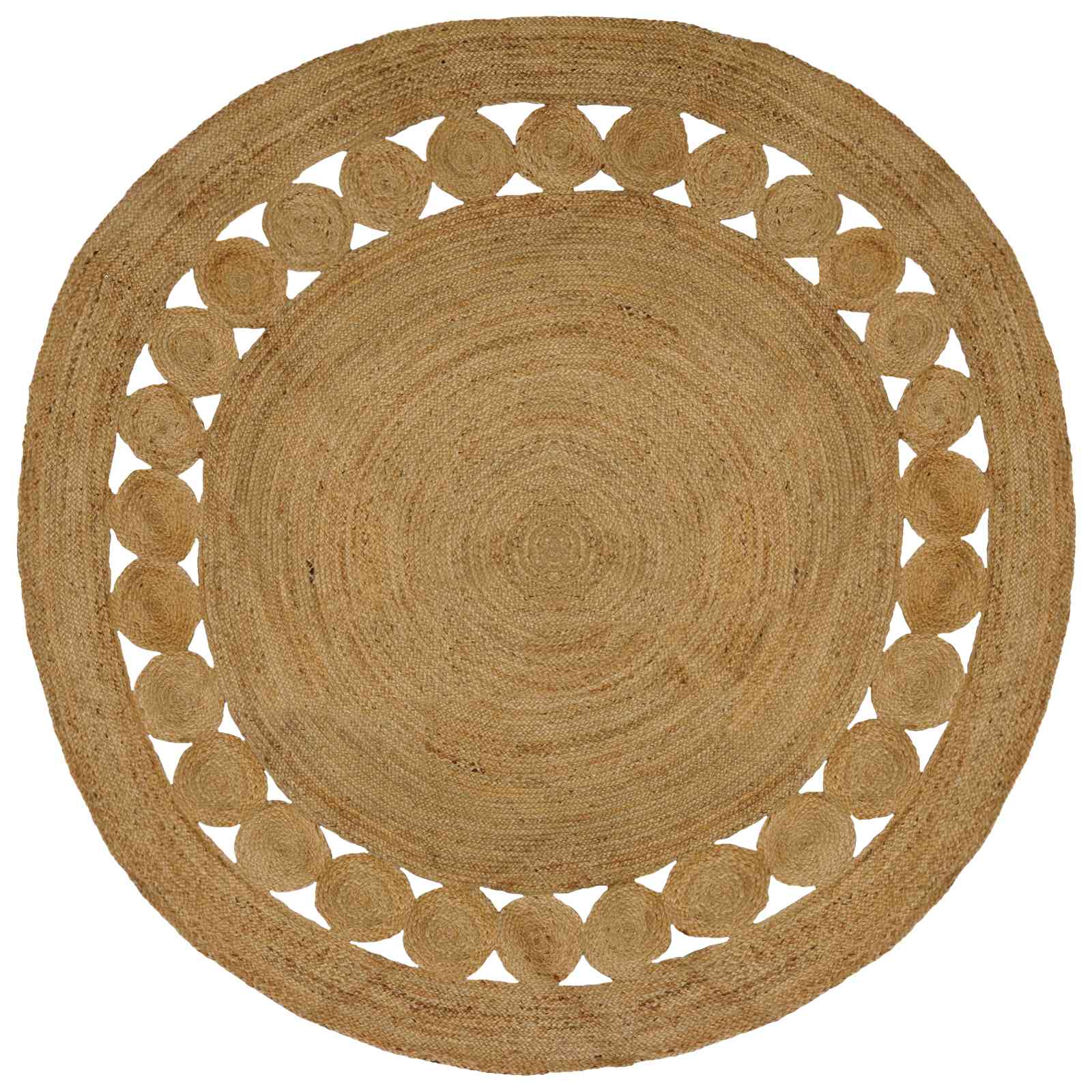 Bereichsteppiche Natur Ø 120 cm Jute
