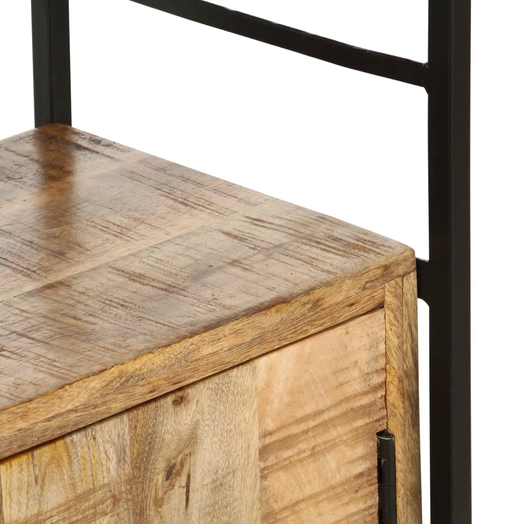 Bücherregal 4 Ebenen 124x30x180 cm Altholz Massiv