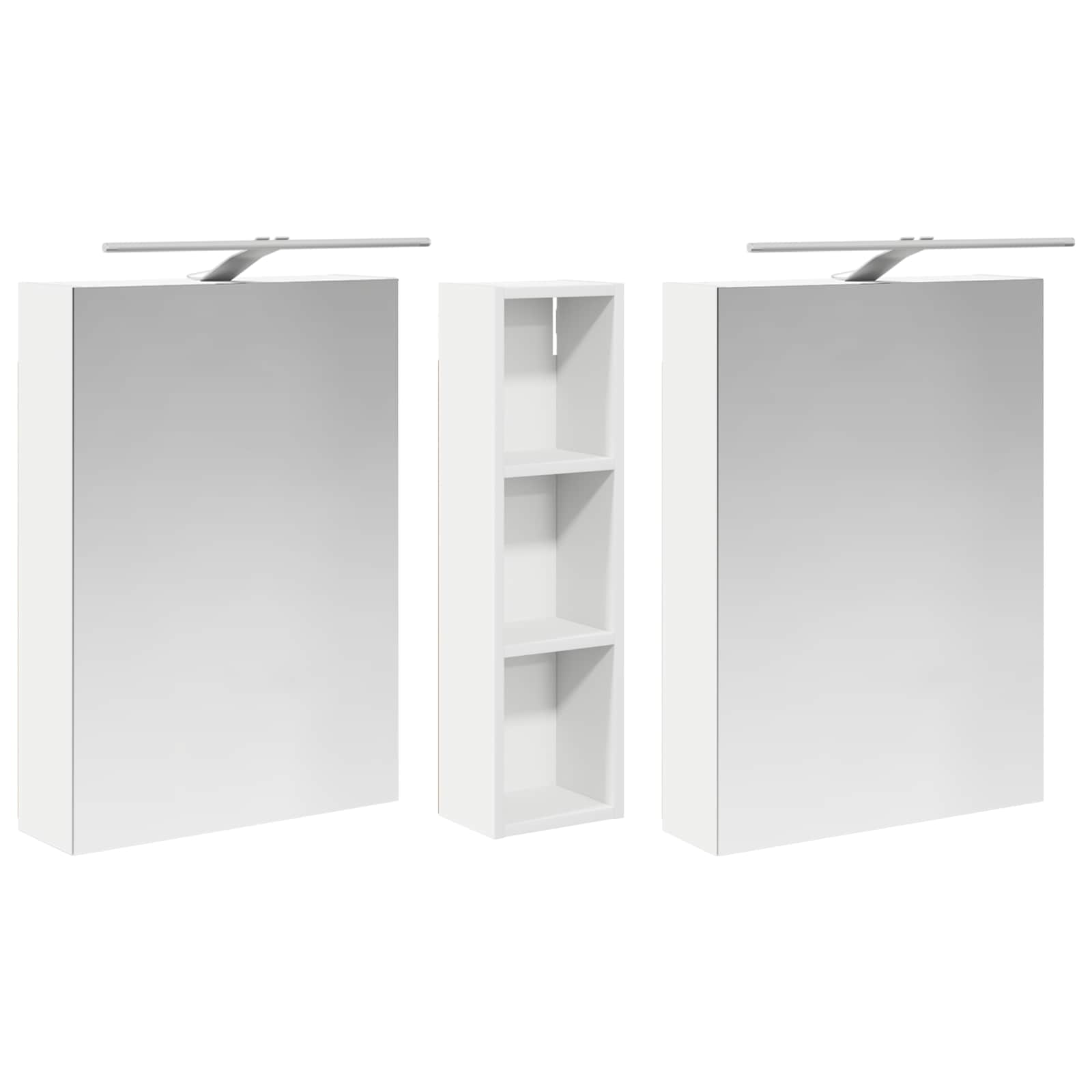 Badezimmerschrank-Set 3 pcs 80 x 10,5 x 50 cm Holzwerkstoff