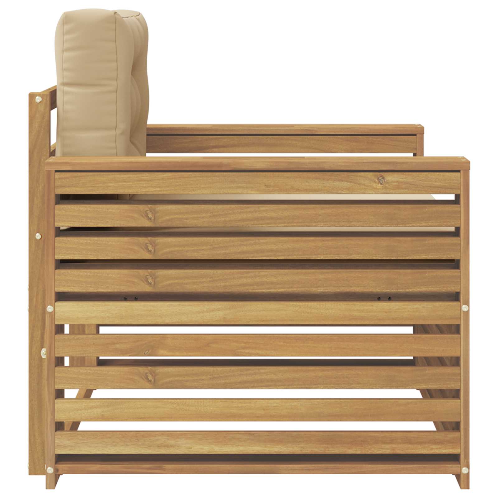 2 Stück Outdoor-Sofa Natur