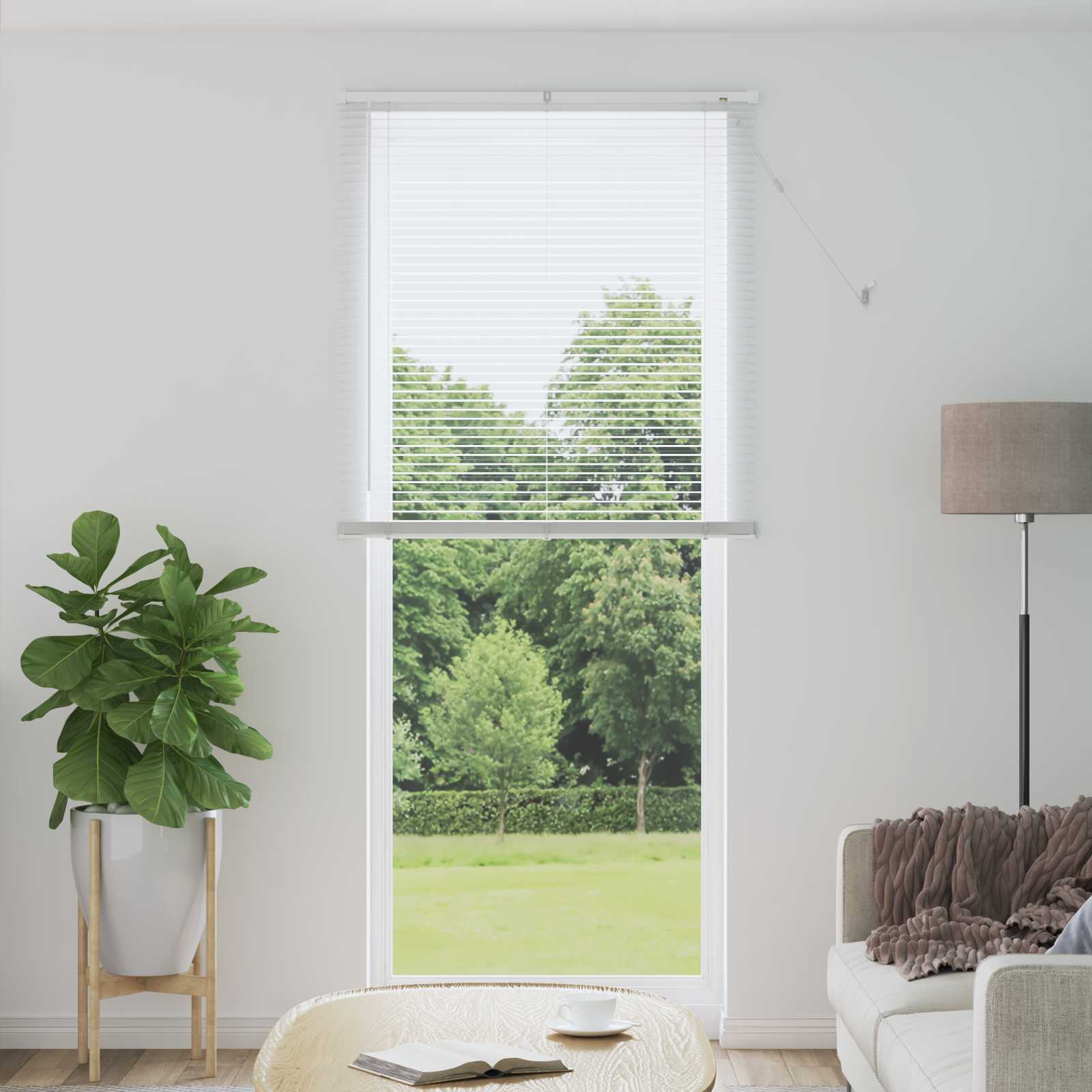 Jalousie Silber Grau 150 x 40 cm 25 mm PVC