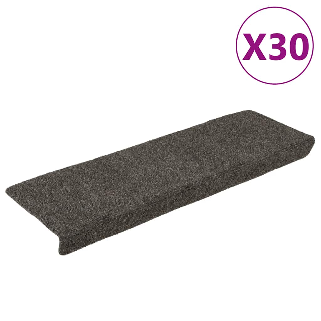Stufenmatten Selbstklebend 15 Stk. 65x21x4 cm Hellbraun Rechteckiger Rand