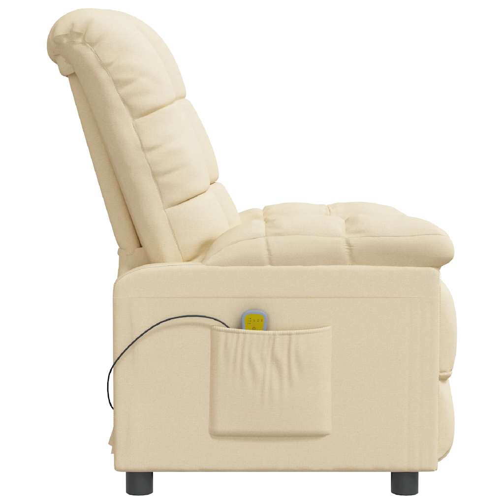 Massagesessel Hellgrau Stoff