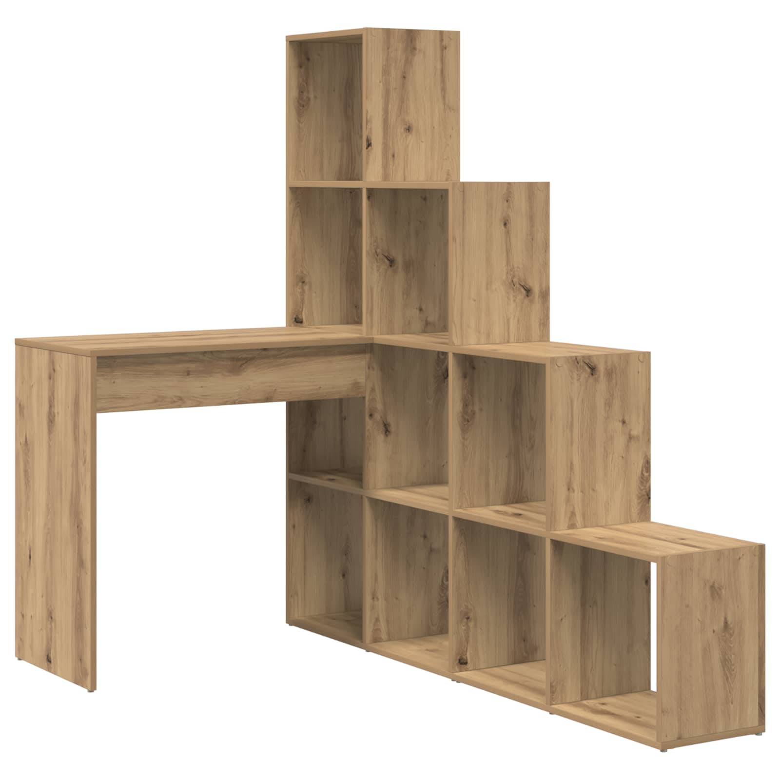 Eck-Schreibtisch Schwarz Eichen-Optik 101,5 x 149,5 x 149,5 cm