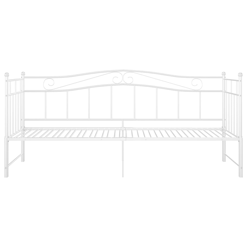 Ausziehsofa Bettgestell Schwarz Metall 90x200 cm