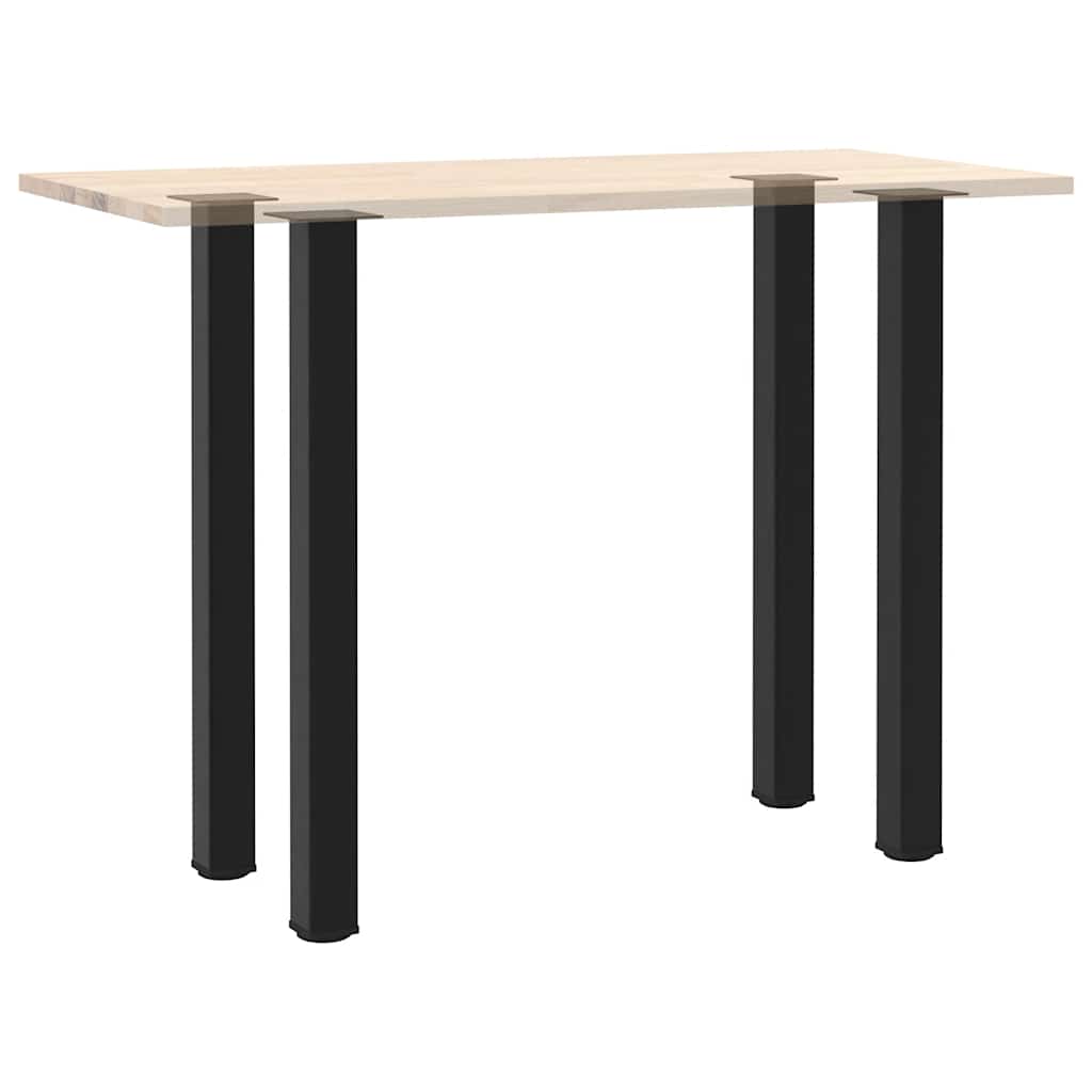 Bartischbeine 4 Stk. Schwarz 100-102 cm Stahl
