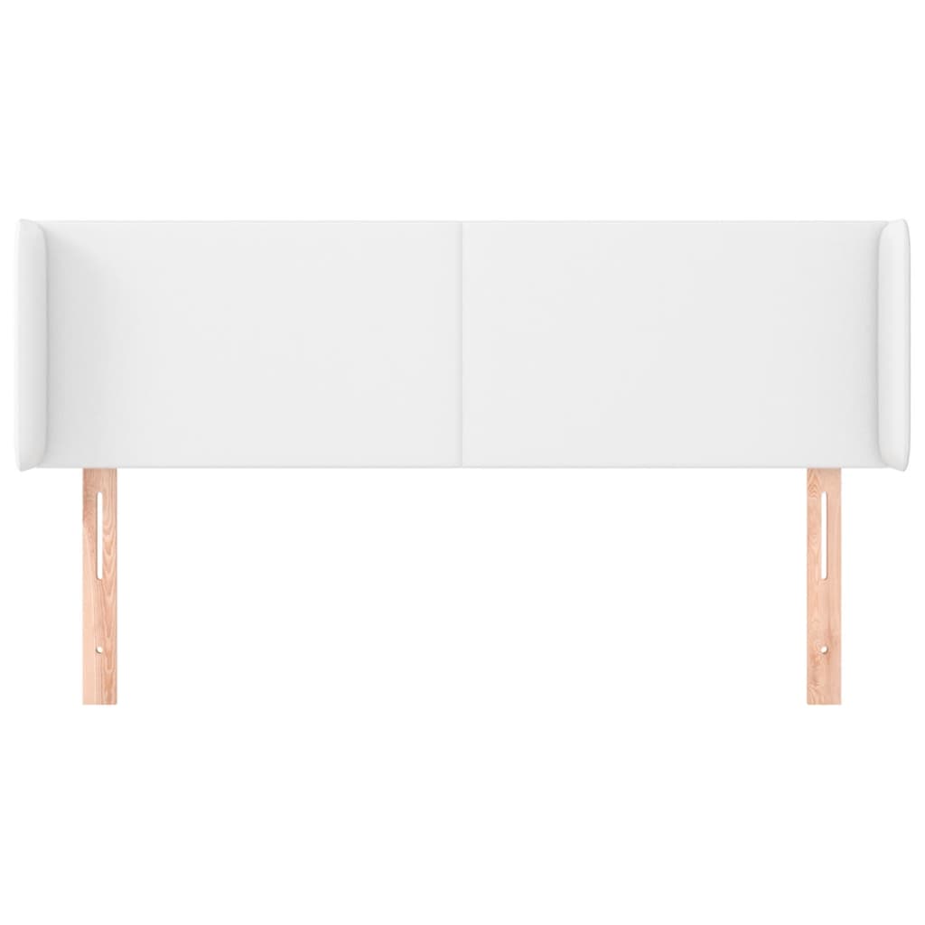 Kopfteil mit Ohren Creme 83x16x78/88 cm Kunstleder
