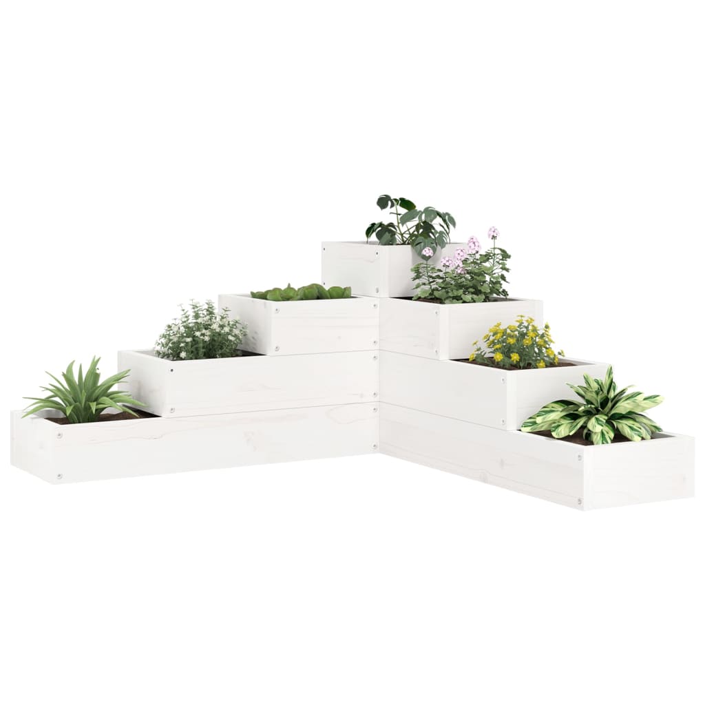 Pflanzentreppe 4 Stufen 80,5x79x36 cm Massivholz Kiefer
