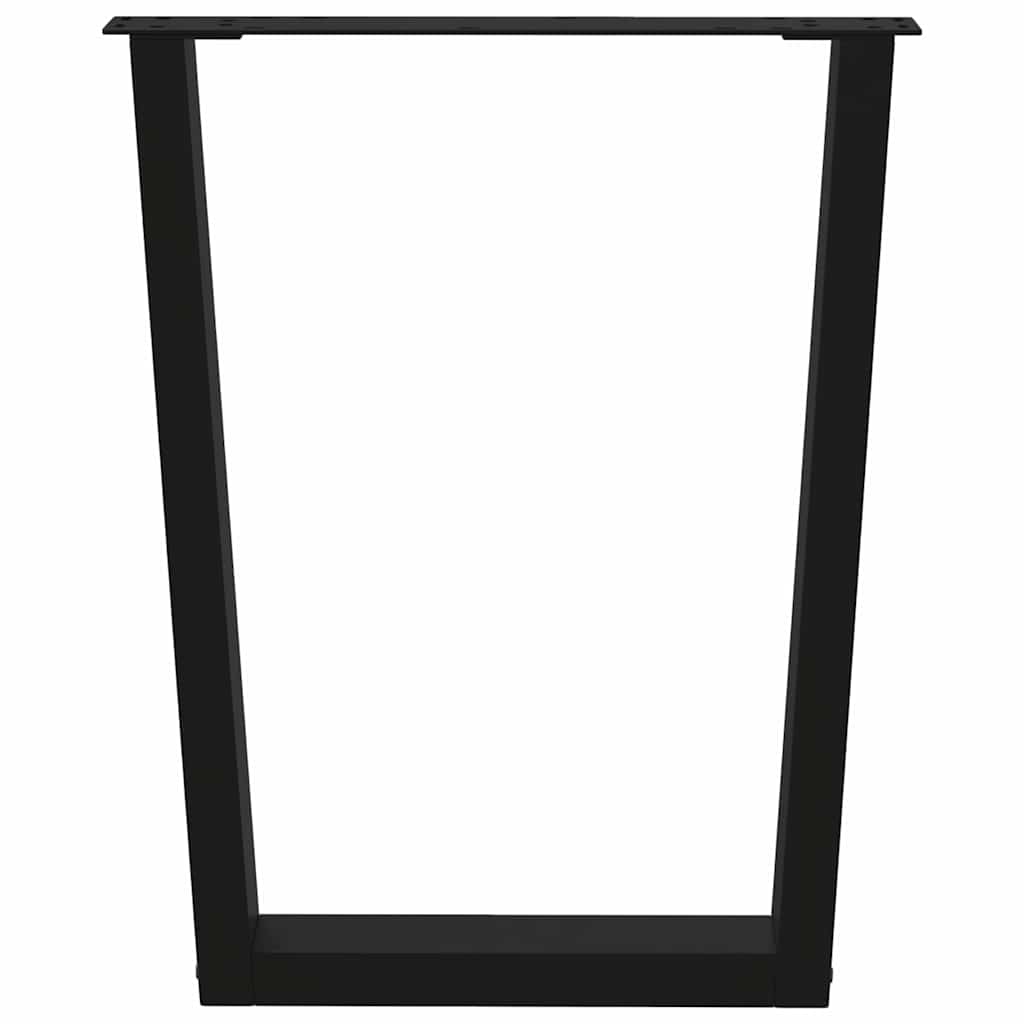 Couchtischbeine V-Form 2 Stück Schwarz 30x(30-31,3) cm Stahl