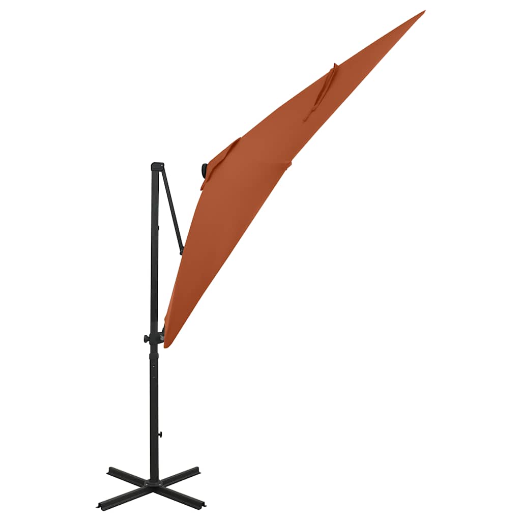 Ampelschirm mit LED-Beleuchtung 250 cm Anthrazit