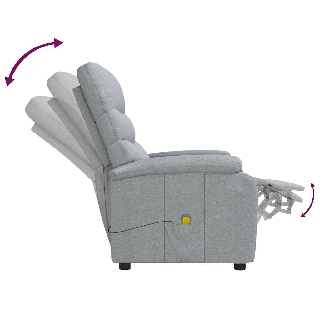 Massagesessel Dunkelgrau Stoff
