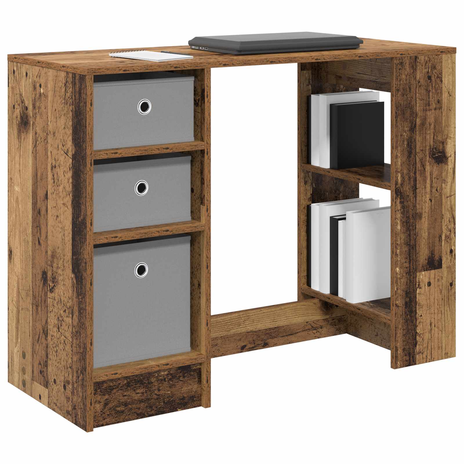 Schreibtisch mit Schubladen Weiß 100 x 40 x 75 cm Holzwerkstoff