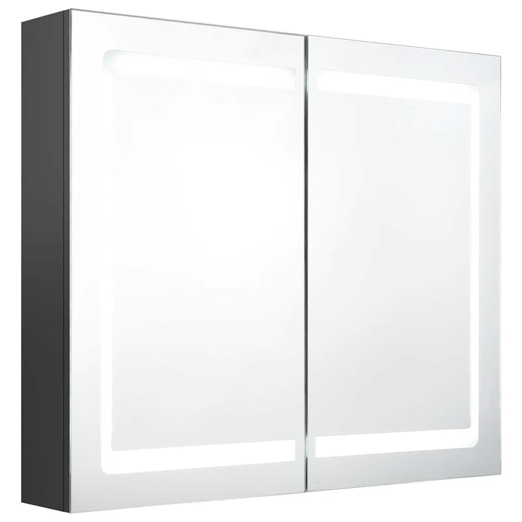 LED-Spiegelschrank fürs Bad Betongrau 80x12x68 cm