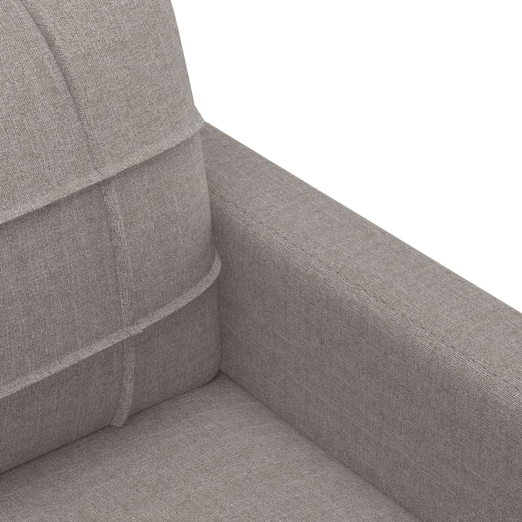 4-tlg. Sofagarnitur mit Kissen Braun Stoff