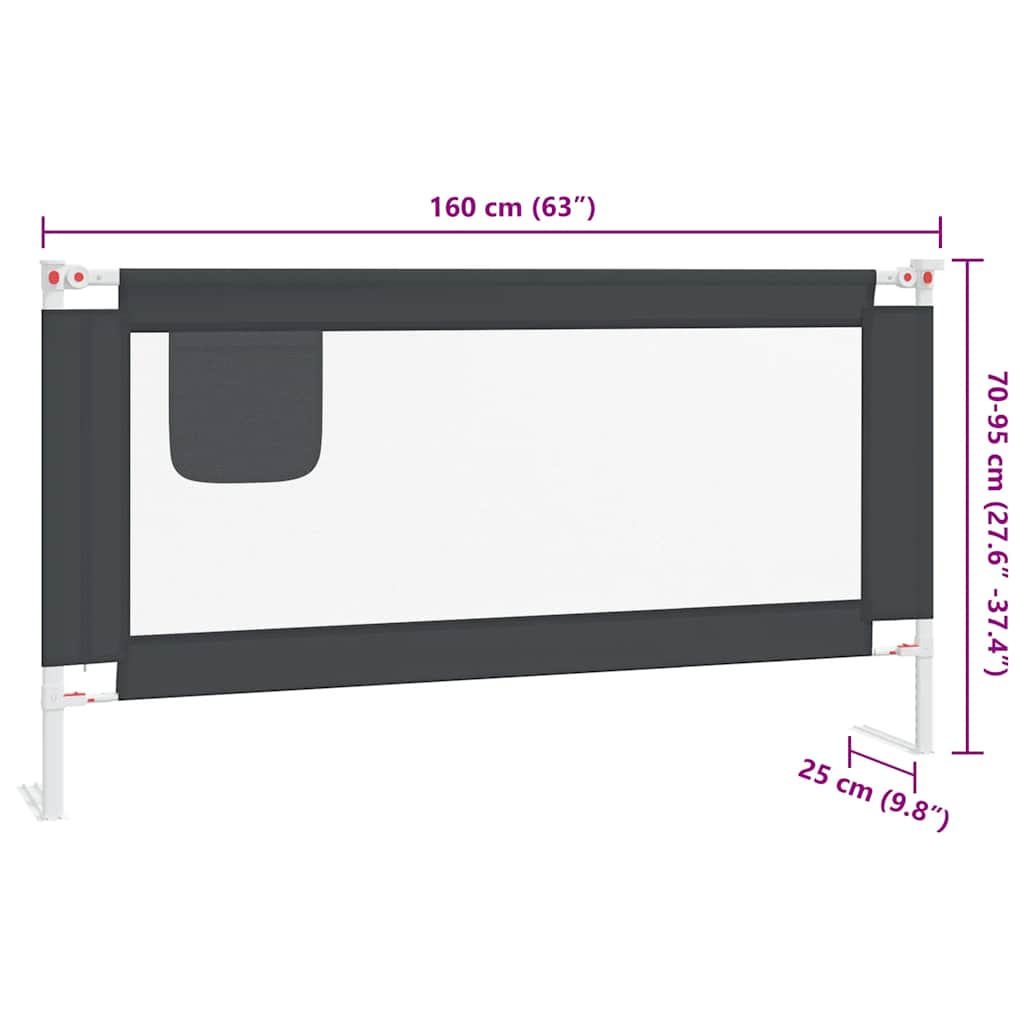 Kleinkind-Bettschutzgitter Grün 90x25 cm Stoff