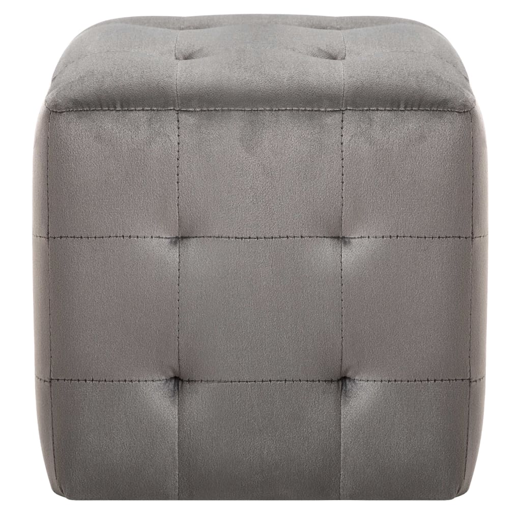 Pouf 2 Stk. Blau 30x30x30 cm Samtstoff