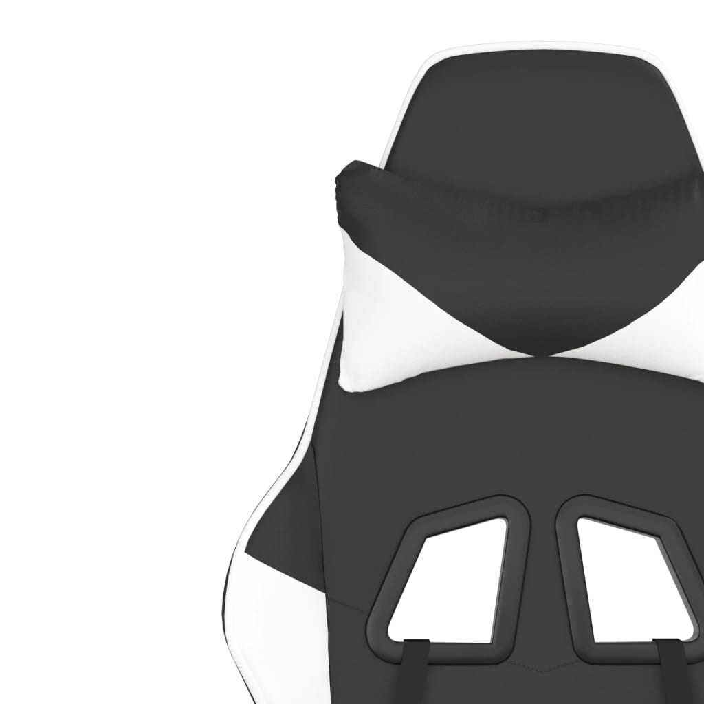 Gaming-Stuhl mit Massagefunktion Schwarz und Rot Kunstleder