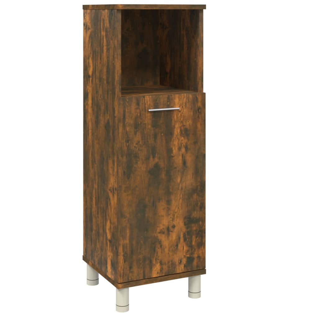 Badezimmerschrank Weiß 30x30x95 cm Holzwerkstoff