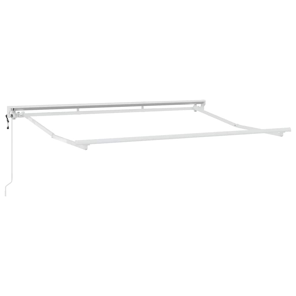 Markisenrahmen Verstellbar Weiß 2,5 x 2 m Stahl