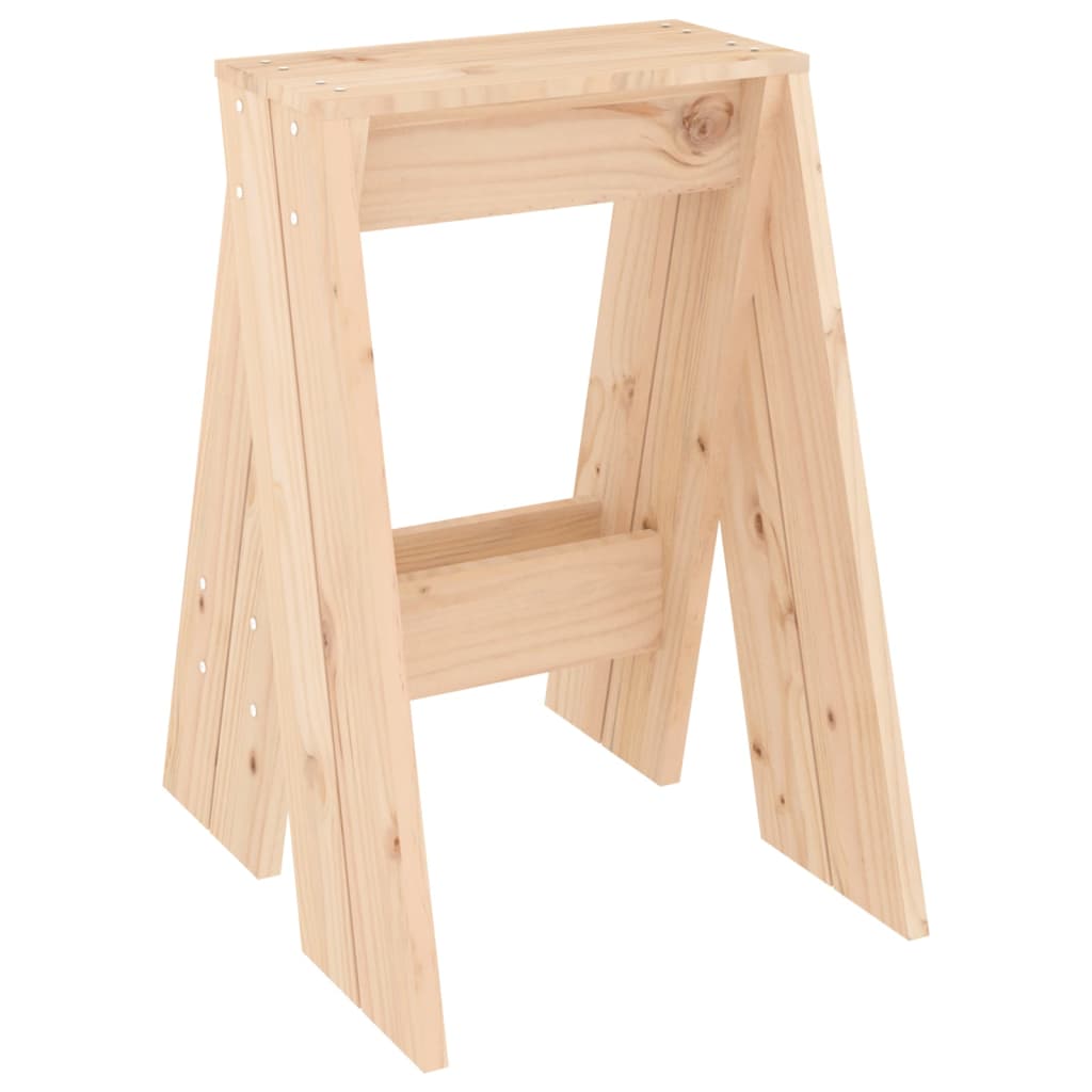 Hocker 2 Stk. 40x40x45 cm Massivholz Kiefer