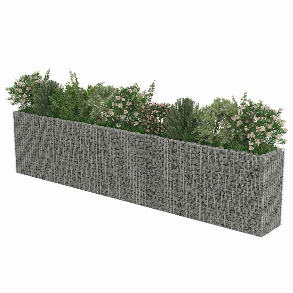 Gabionen-Hochbeet Verzinkter Stahl 450×90×100 cm