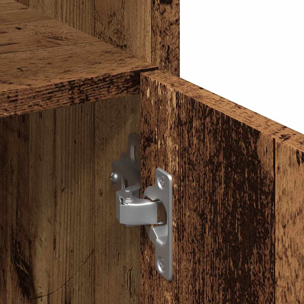 Badezimmerschrank Weiß 30x30x179 cm Holzwerkstoff