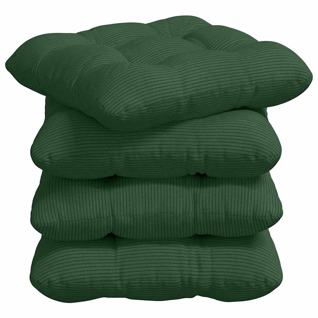 Sitzkissen 4 pcs Hellgrau 40 x 40 cm Cordstoff