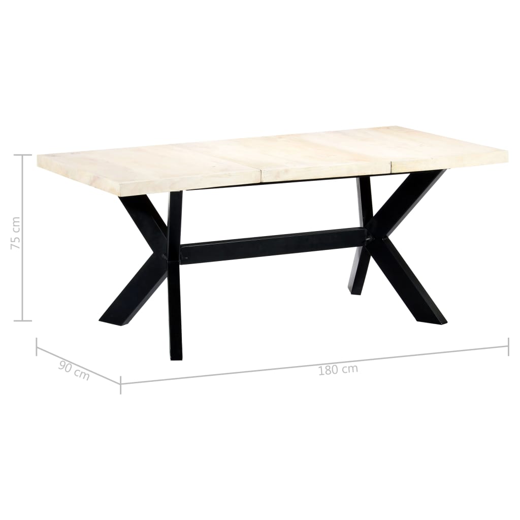 Esstisch Massivholz Mango und Stahlgestell 180 cm
