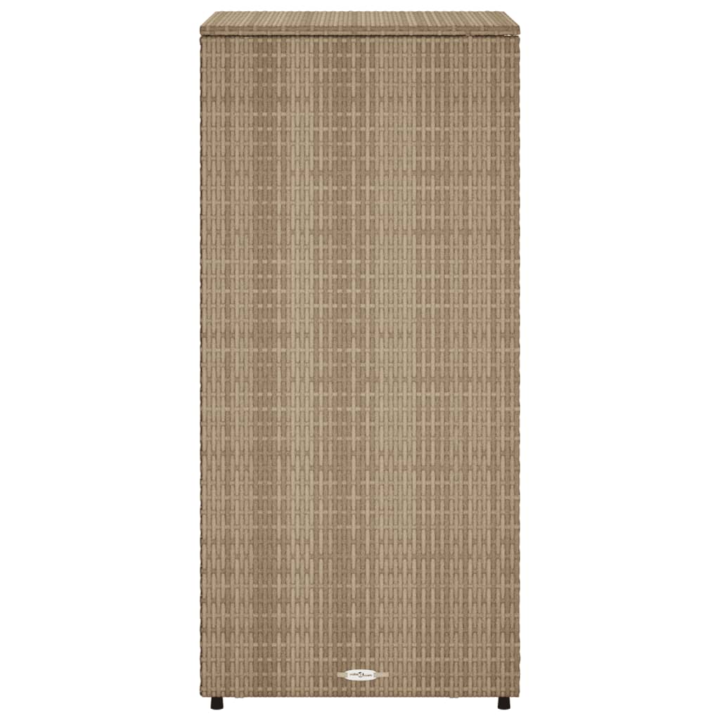 Gartenschrank Schwarz 50x55x115 cm Poly Rattan