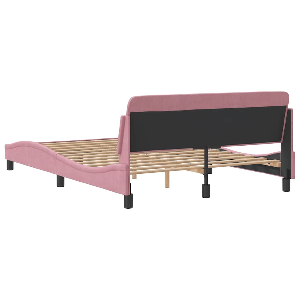 Bettgestell "Dover" Hellgrau 80x200 cm Samt
