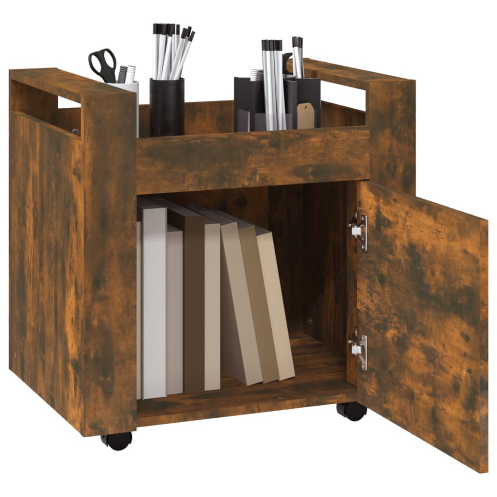 Bürowagen Weiß 60x45x60 cm Holzwerkstoff