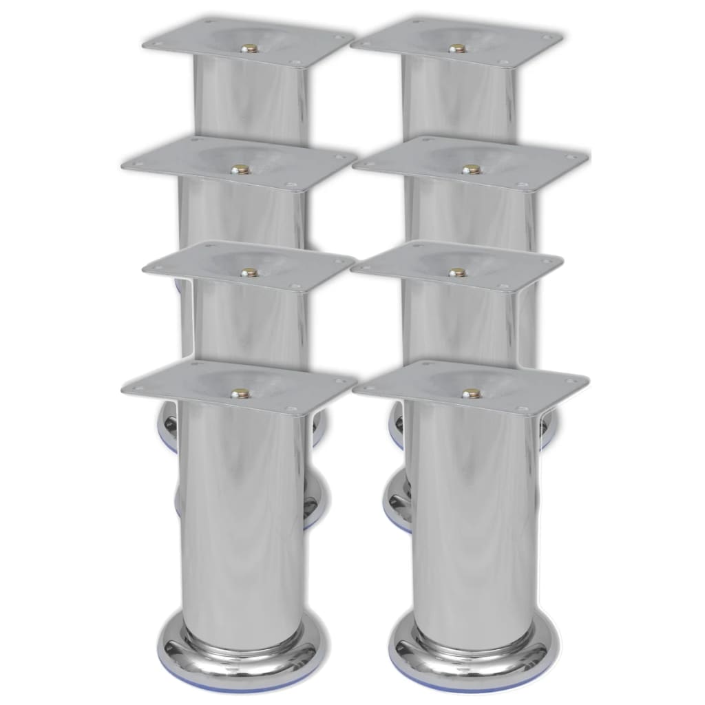Runde Sofabeine 8 Stk. Chrom 60 mm