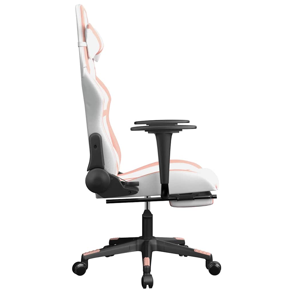Gaming-Stuhl mit Massagefunktion Schwarz und Grün Kunstleder
