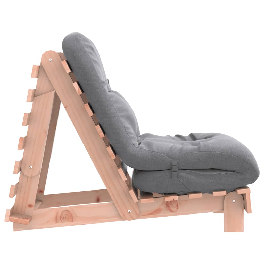 Futon Schlafsofa mit Matratze Braun 70x206x11 Massivholz Kiefer