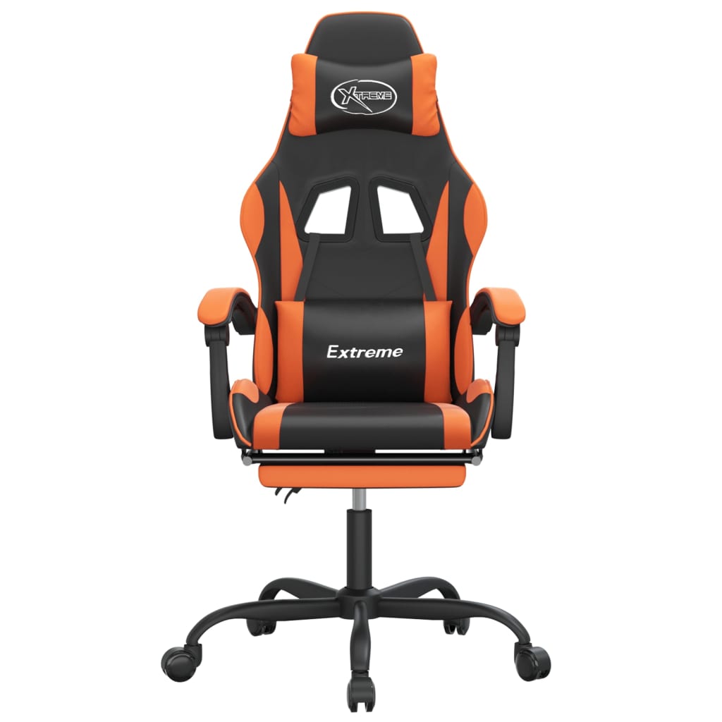 Gaming-Stuhl Drehbar Schwarz und Grün Kunstleder