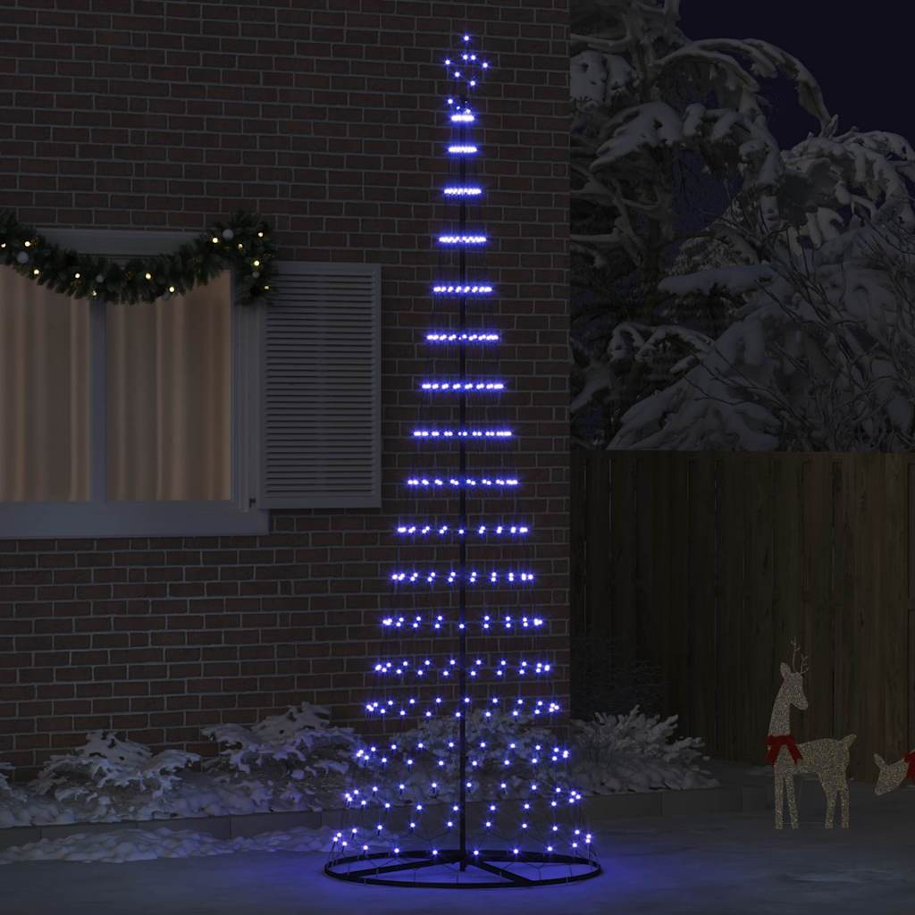 LED-Weihnachtsbaum mit 230 LEDs Mehrfarbig 184,5 cm Metall
