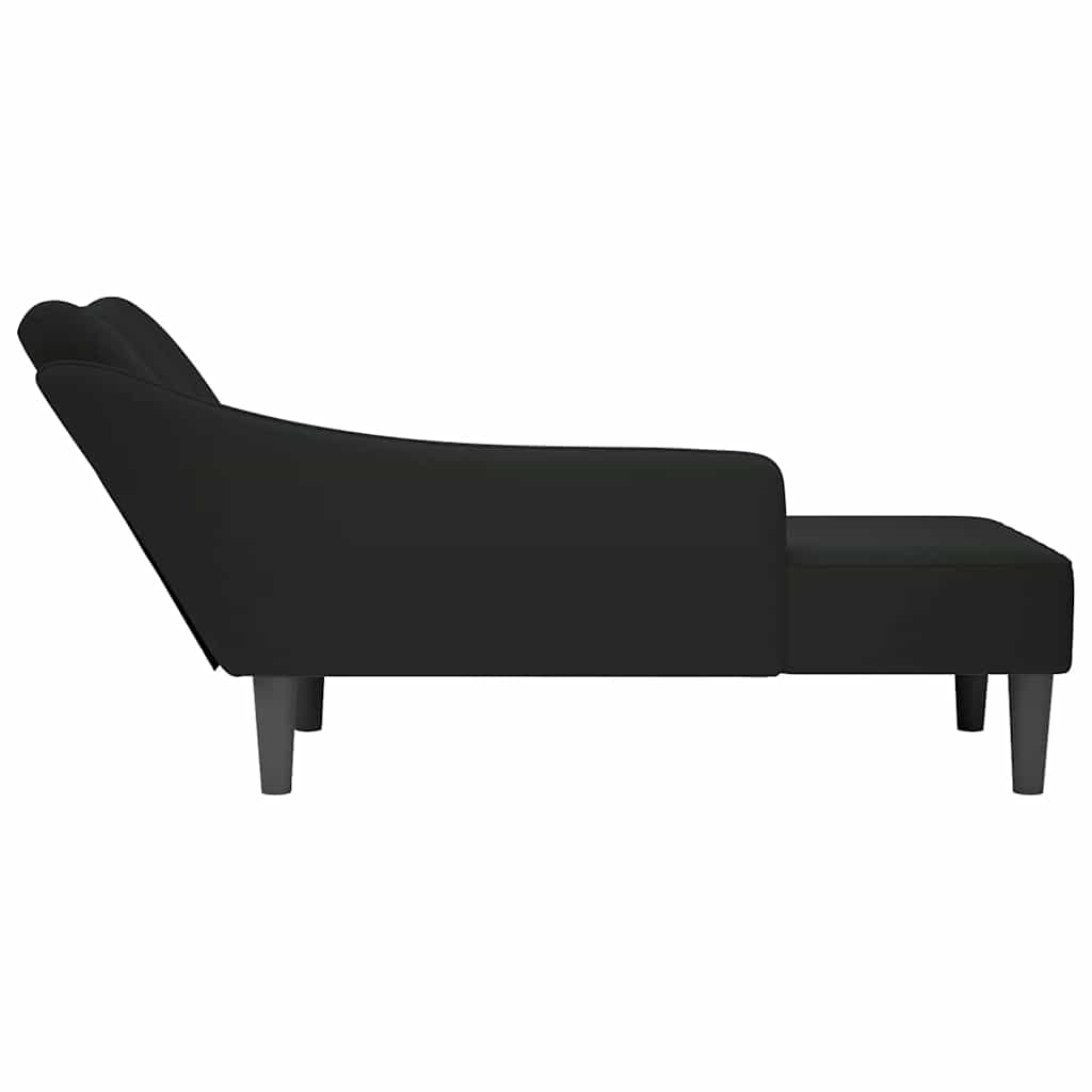 Chaiselongue mit Rechter Armlehne Blau Samt