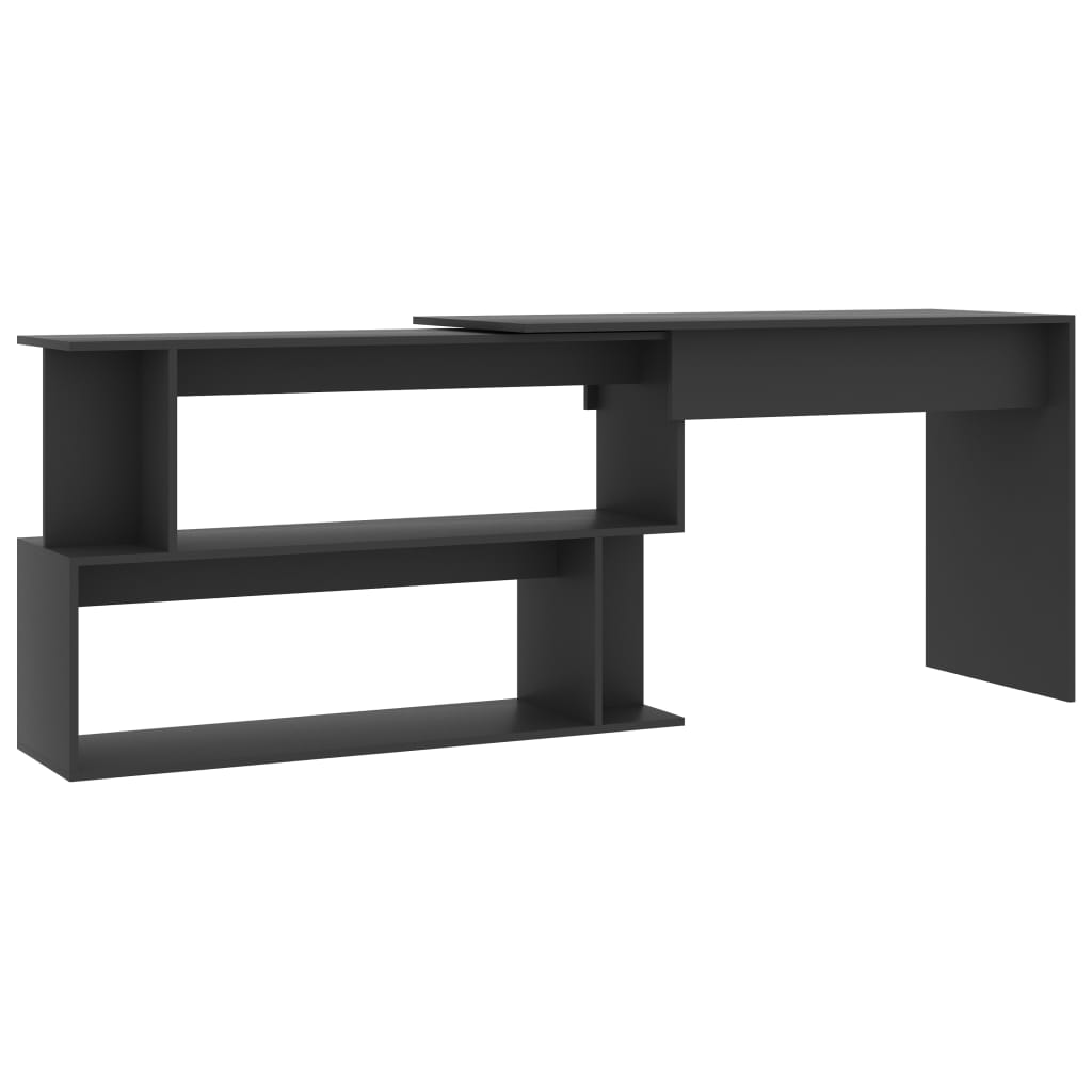 Eckschreibtisch Weiß 200x50x76 cm Holzwerkstoff