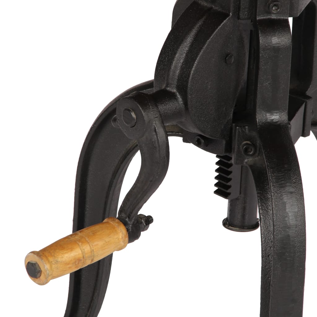 Beistelltisch 45 x (45-62) cm Massivholz Mango und Gusseisen