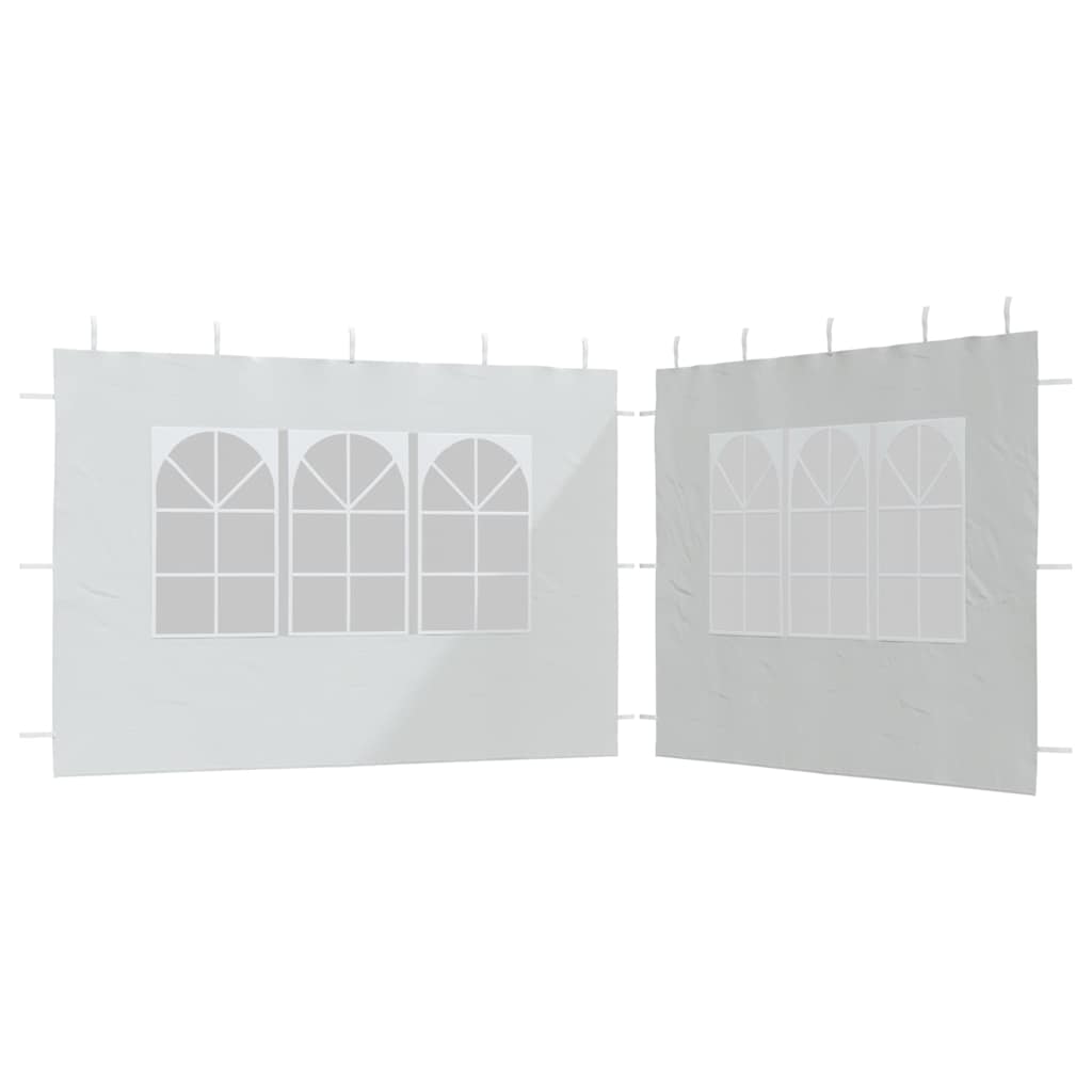Party Zelt Seitenteil 2 pcs 300 x 195 cm Rot PE und Stahl