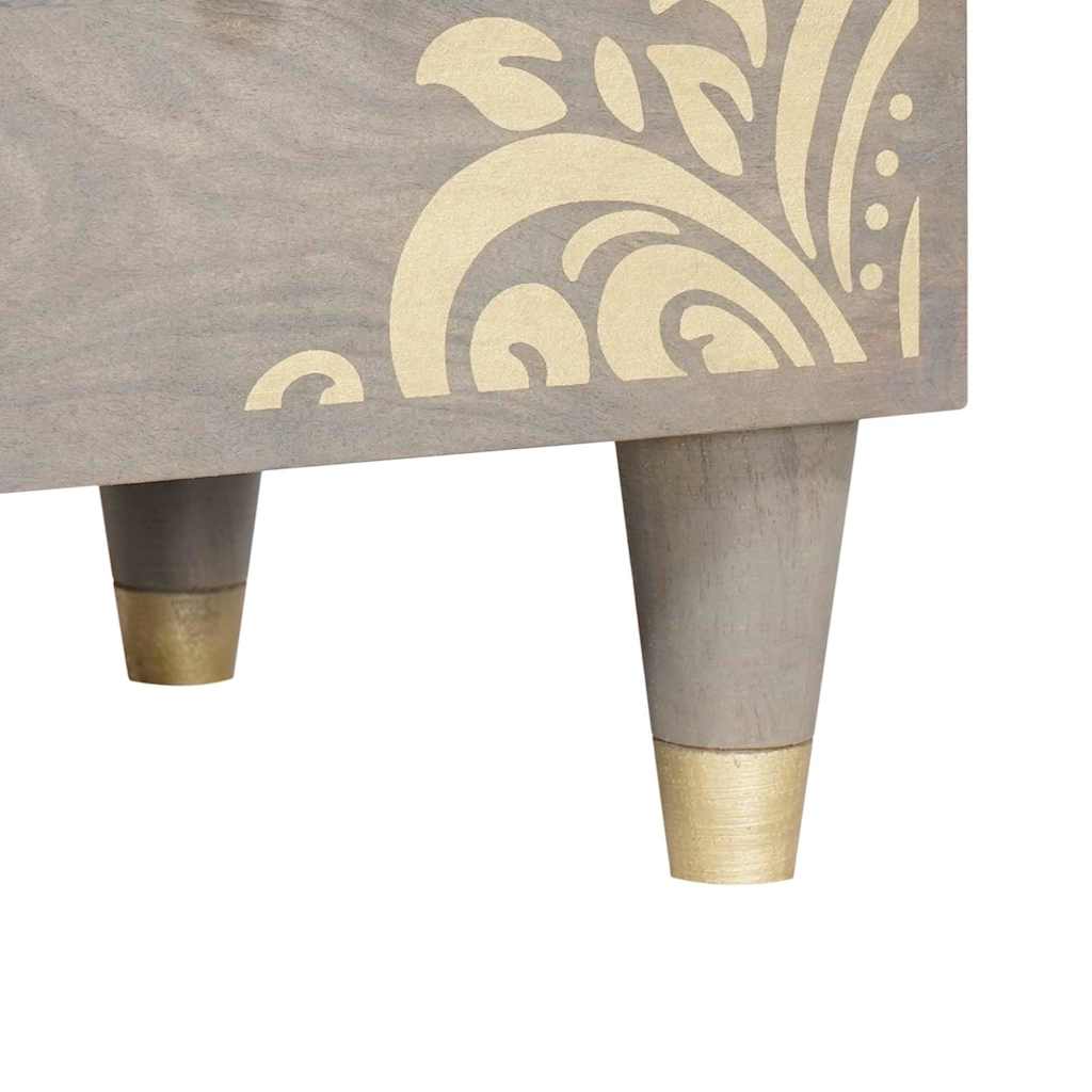 Badezimmerschrank-Set 3 pcs Grau und Gold 180 x 33 x 75 cm