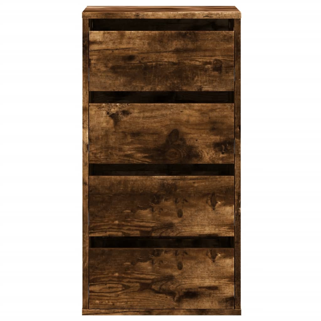 Schubladenschrank Schwarz Eichen-Optik 41 x 40 x 58 cm