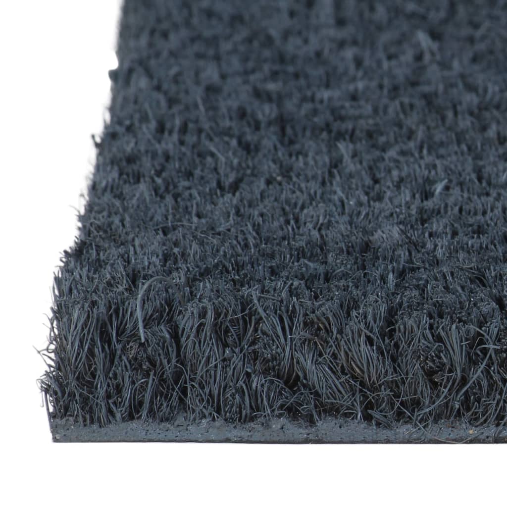 Fußmatte Schwarz Halbrund 60x90 cm Kokosfaser Getuftet