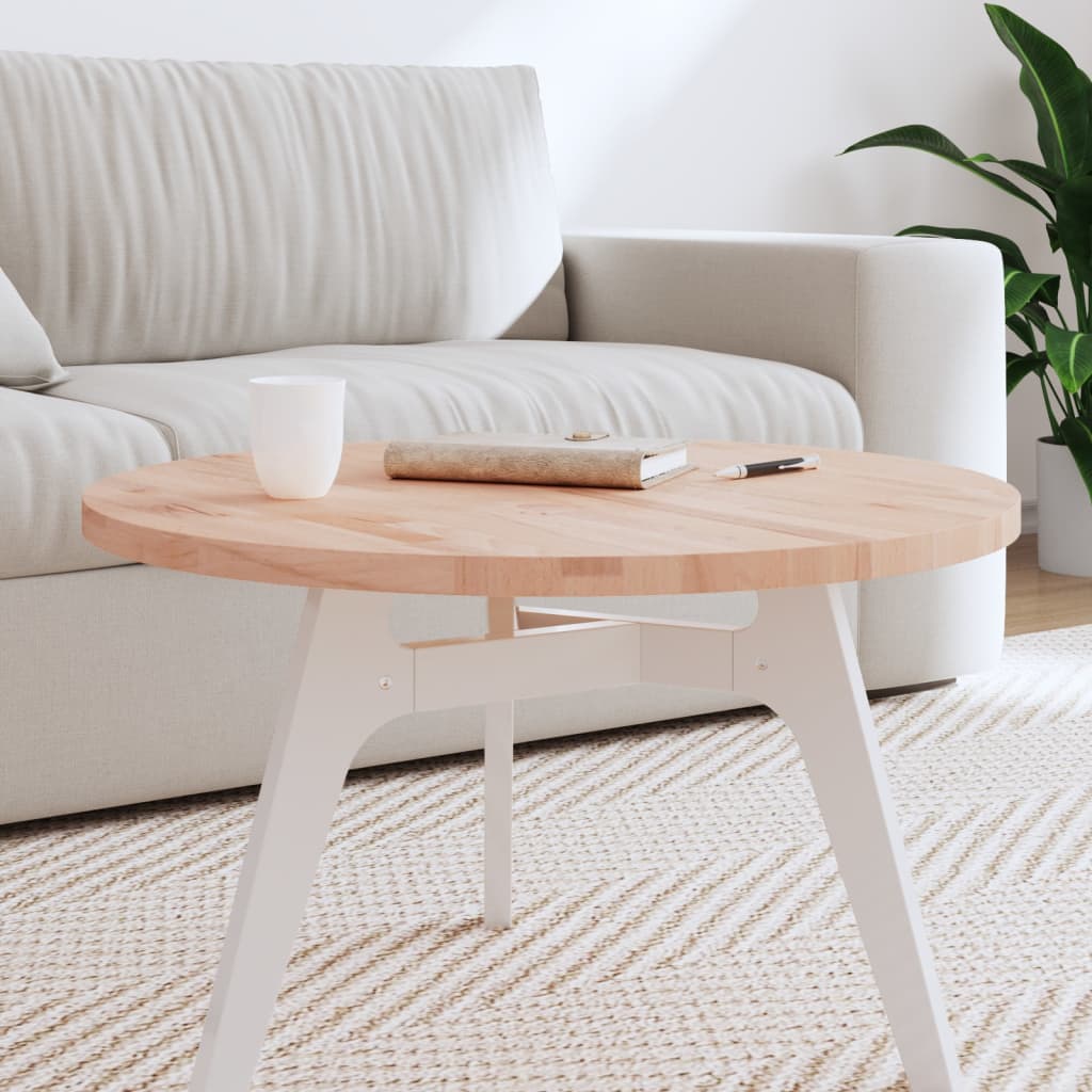 Tischplatte Ø30x1,5 cm Rund Massivholz Buche