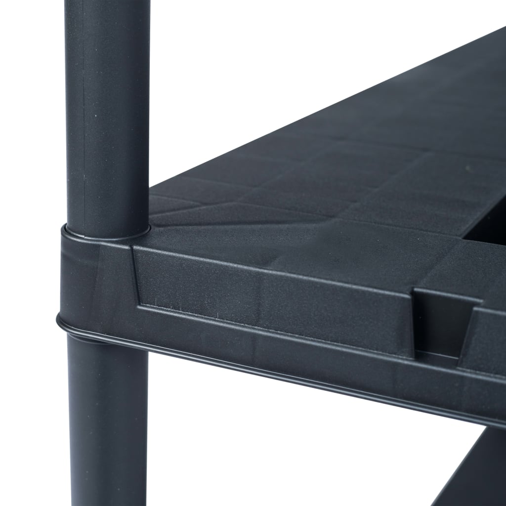 Lagerregale 2 Stk. Schwarz 60 x 30 x 138 cm Kunststoff