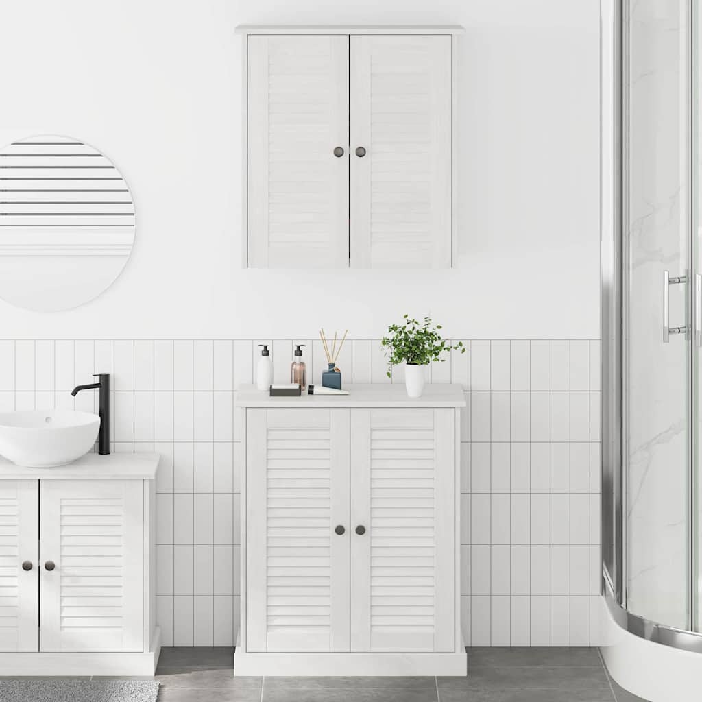 Badezimmermöbel-Set mit Regal VIGO 2 pcs Braun und Honigbraun