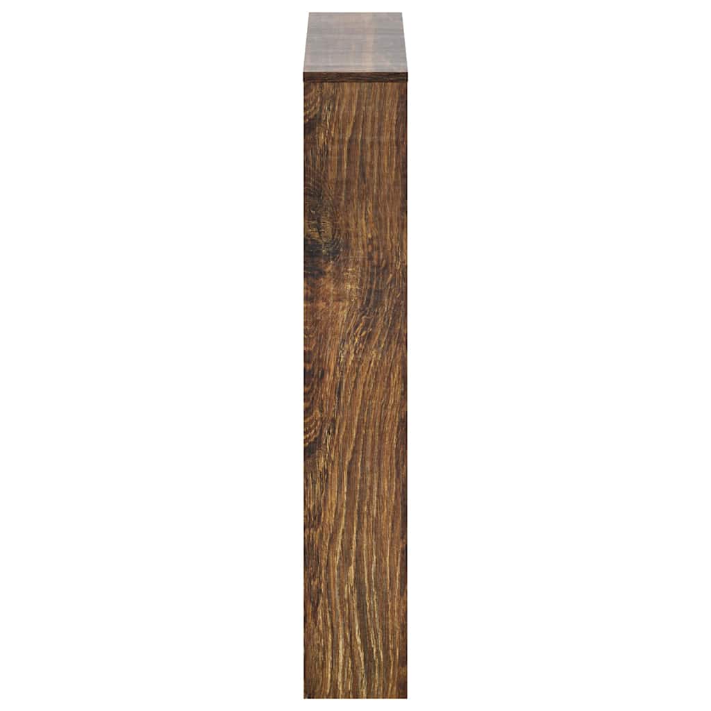 Schuhschrank mit 2 Fächern Spiegel Eiche-Optik 63x17x67 cm