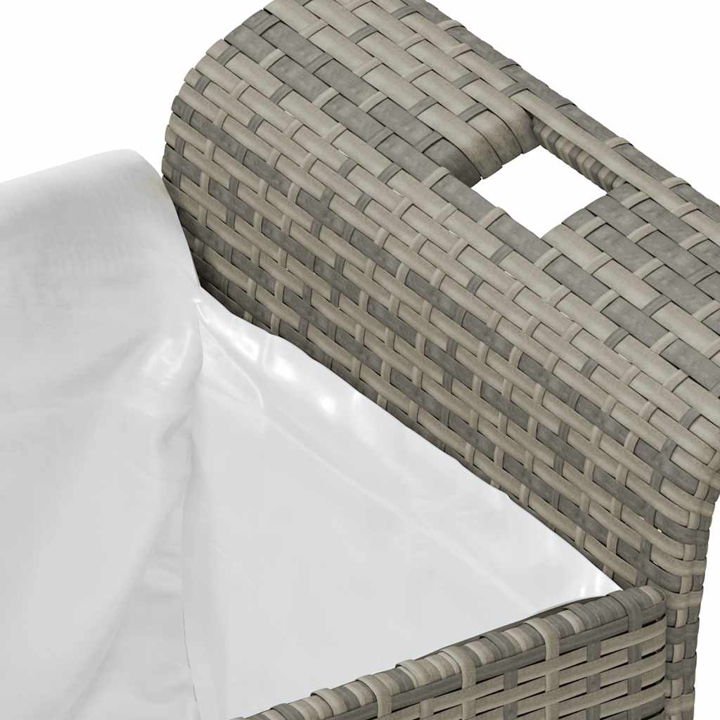 Gartenbank mit Kissen Braun 116x46x57 cm Poly Rattan