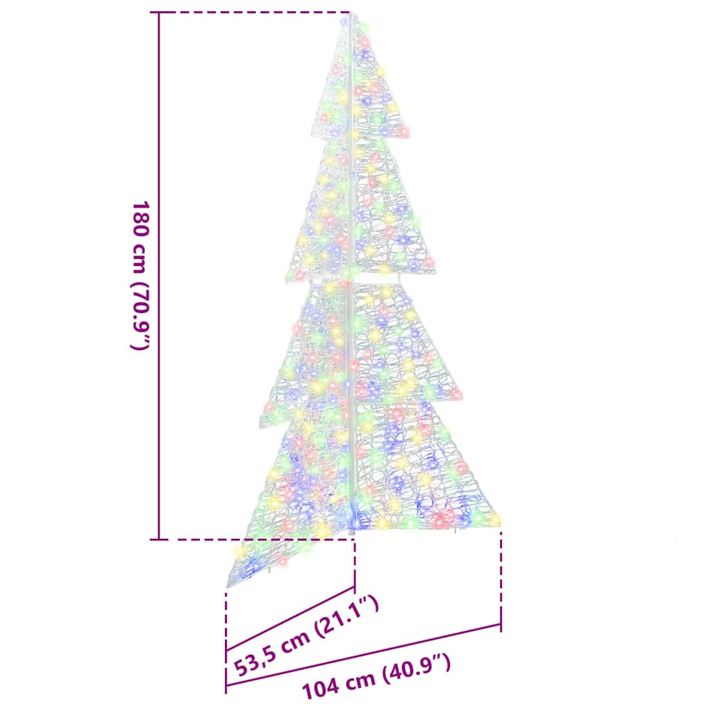Weihnachtsbaum mit 100 LEDs Warmes Weiß 120 cm Acryl