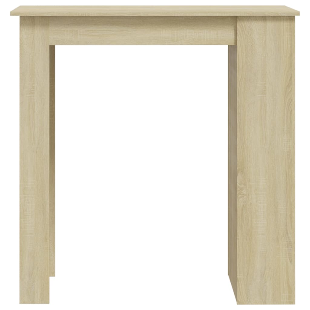 Bartisch mit Ablagefläche Weiß 102x50x103,5 cm Holzwerkstoff